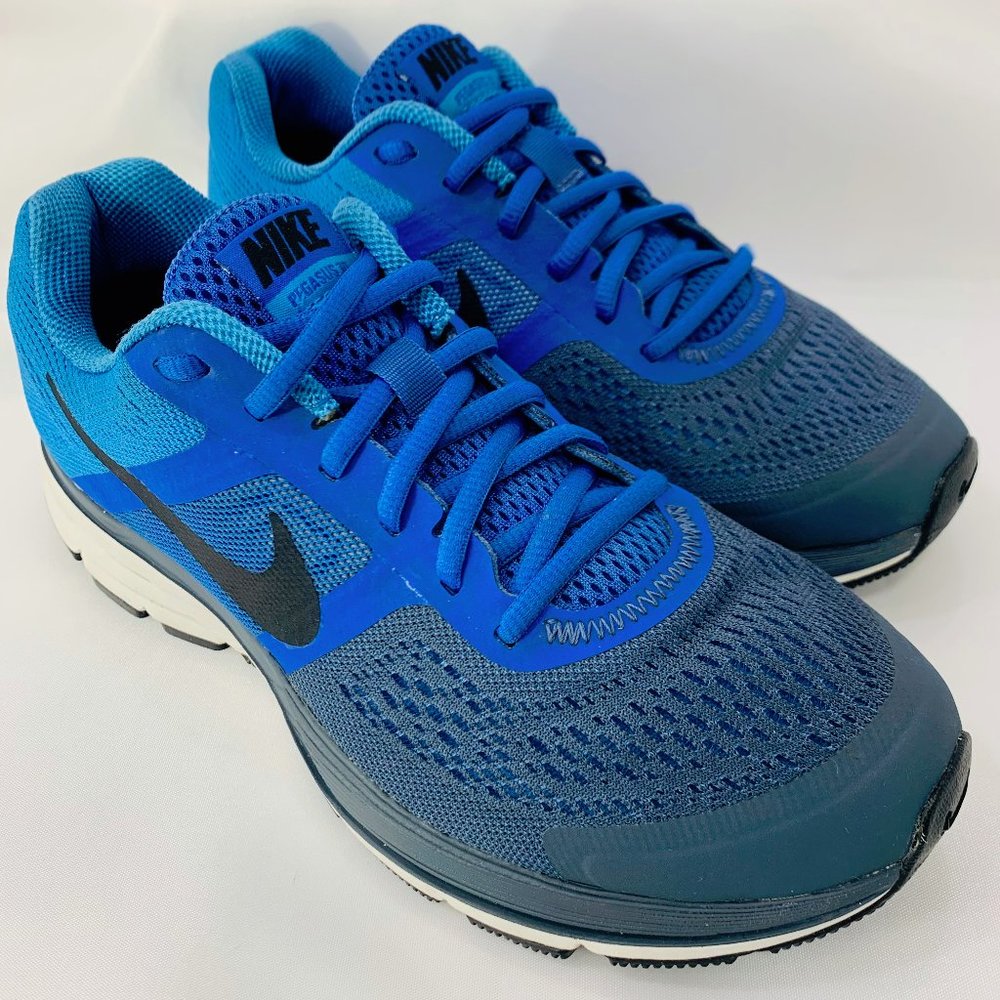 Nike Mens Air Zoom Pegasus 30 Blue Running Shoes 599205-415 Lace Up Low Top